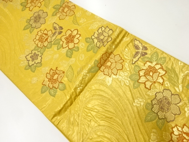 JAPANESE FUKURO OBI / WOVEN CHINESE FLOWER